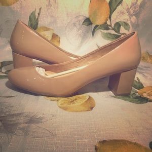 CL by Chinese Laundry nude patent block heels